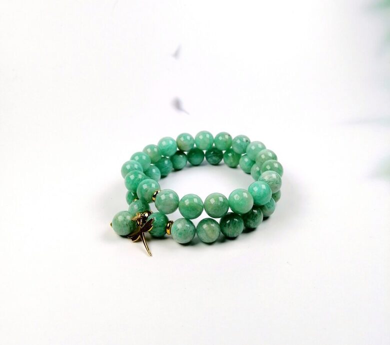 Amazonīta rokassprādze Mieram un emocionālai dziedināšanai