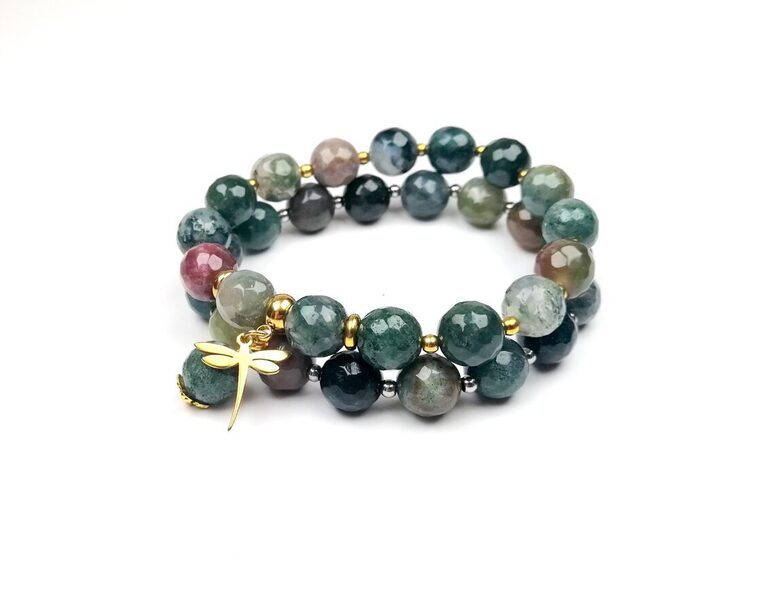 Indijas ahāta rokassprādze emociju atbrīvošanai un radošumam