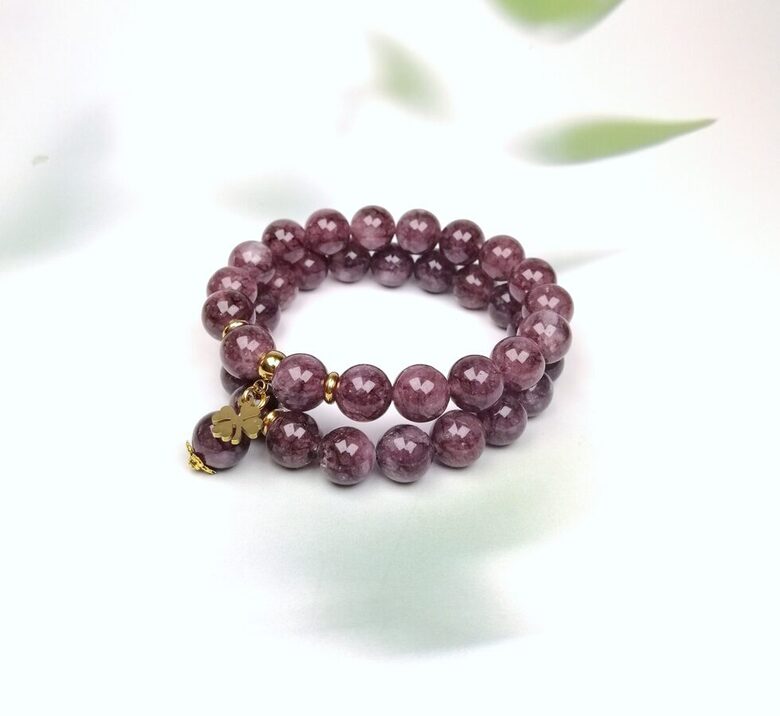 Lepidolīta rokassprādze - Mieram, pašmīlestībai un stresa mazināšanai