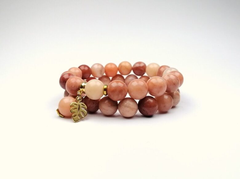 Rozā avanturīna rokassprādze  Harmonijai un mīlestībai