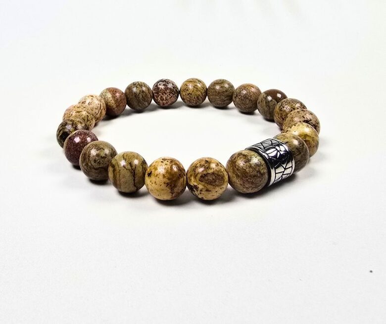 Ainavu jašmas rokassprādze - stabilitātei un mīlestībai