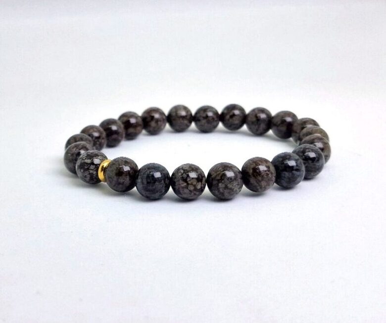 Mahagonijas obsidiana rokassprādze - enerģijai, priekam, līdzsvaram