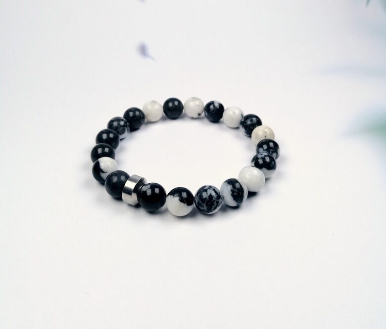 Zebras jašmas rokassprādze - spēkam un sapņu īstenošanai