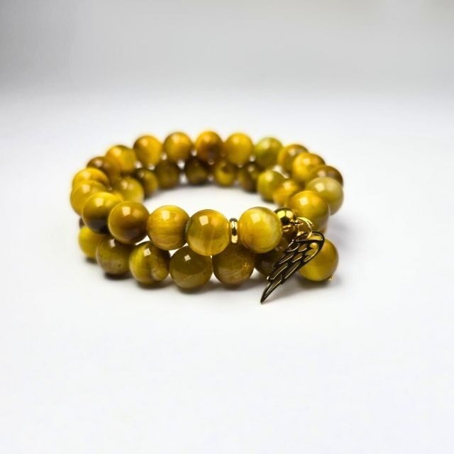 Zeltaina tīģeracs rokassprādze Drosmei, aizsardzībai, bagātībai