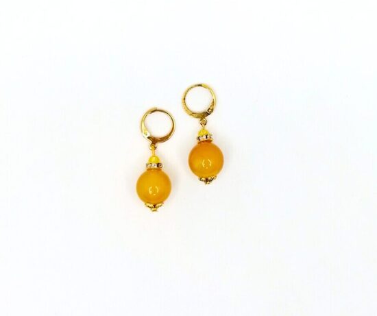 Dzeltenā ahāta auskari / mazie