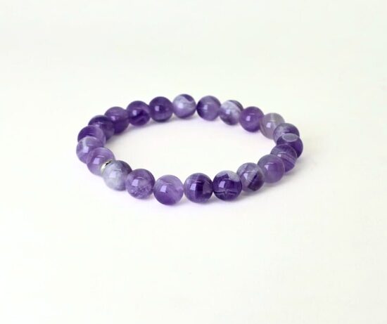 Gaišā ametista rokassprādze - iekšējam mieram un skaidrībai 8mm