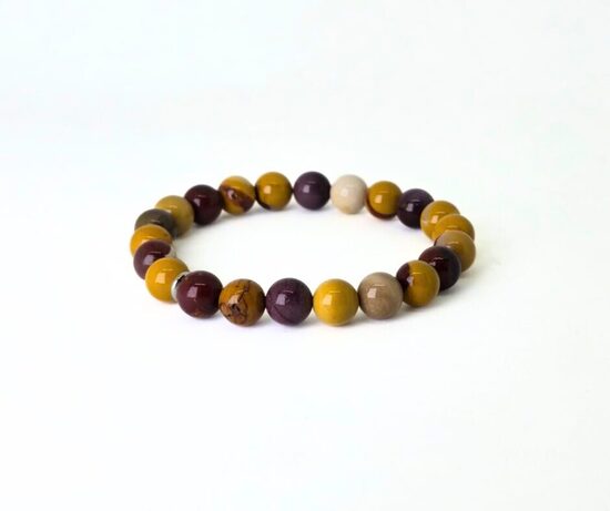 Mokaīta jašmas rokassprādze 8mm - stabilitātei un drosmei sevi izpaust