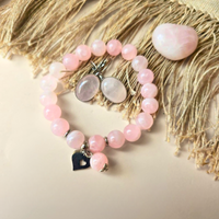 Rozā kvarca rokassprādze - mīlestības, maiguma un sirds spēka akmens | Rotu Pļava